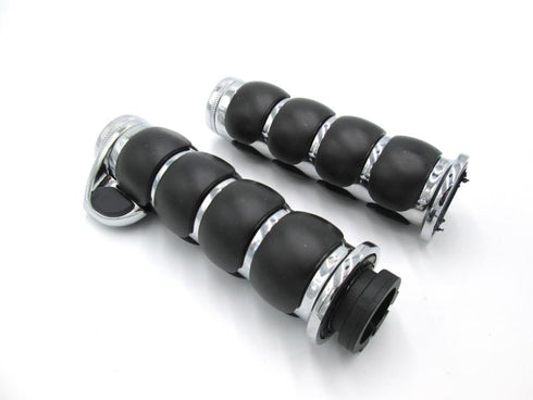 Puños para Moto 1" Cromados con Caucho Base Palma